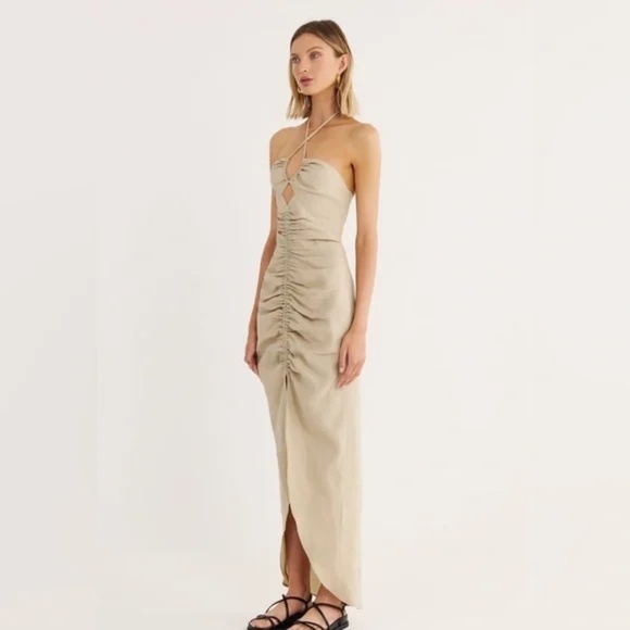 Rumer Estelle Halter Maxi Dress Size M - Picture 15 of 15